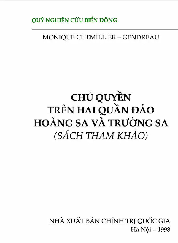 Chủ Quyền Trên Hai Quần Đảo Hoàng Sa Và Trường Sa (Sách Tham Khảo)